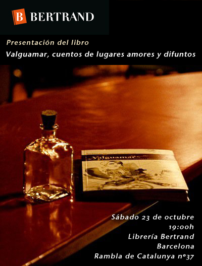 Presentación de Valguamar en la librería Bertrand en Barcelona